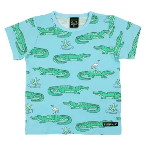 Short sleeve top- crocodile