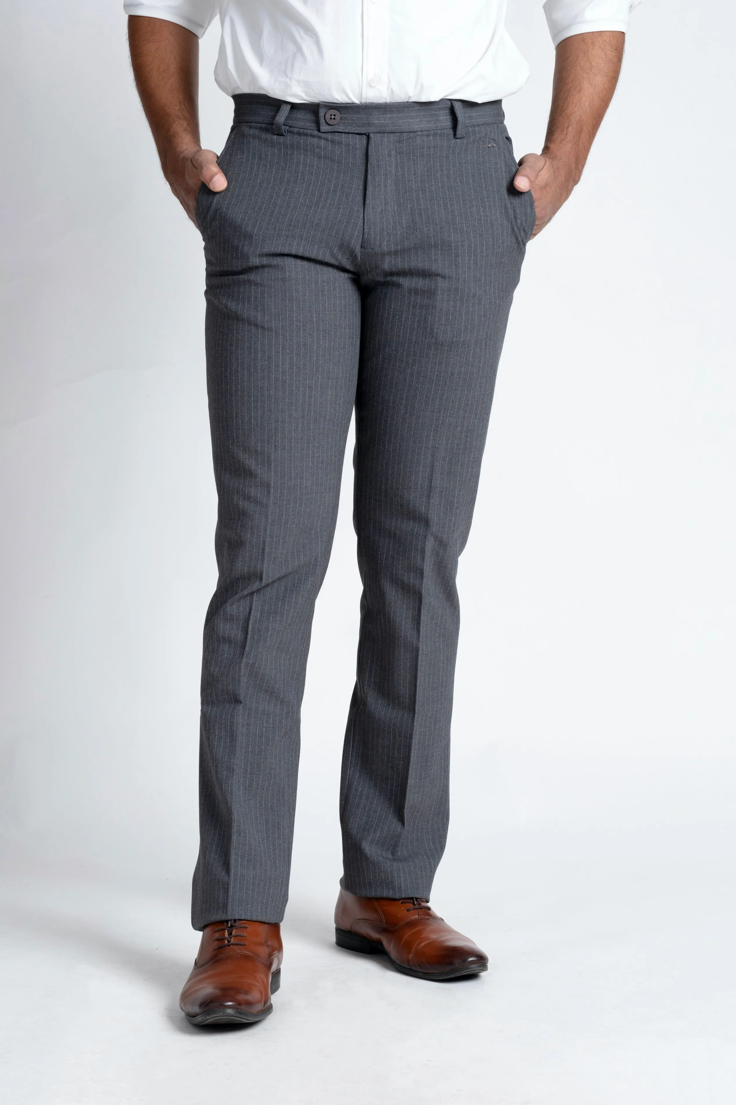 Slim Fit -Formal Trouser - Castor Gray