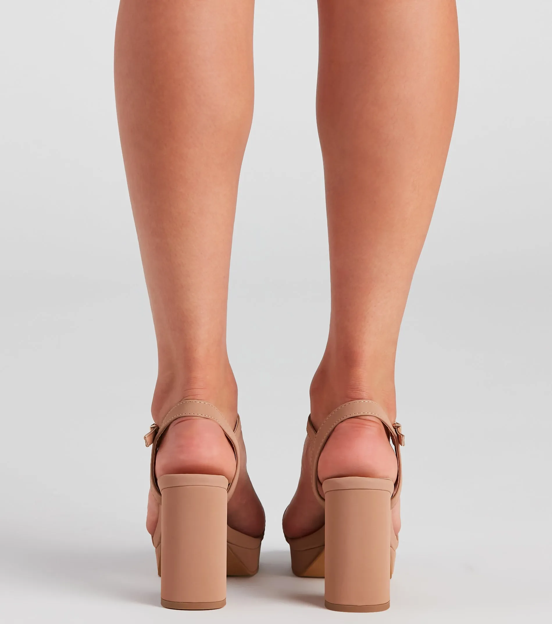 Step In Nubuck Block Heels