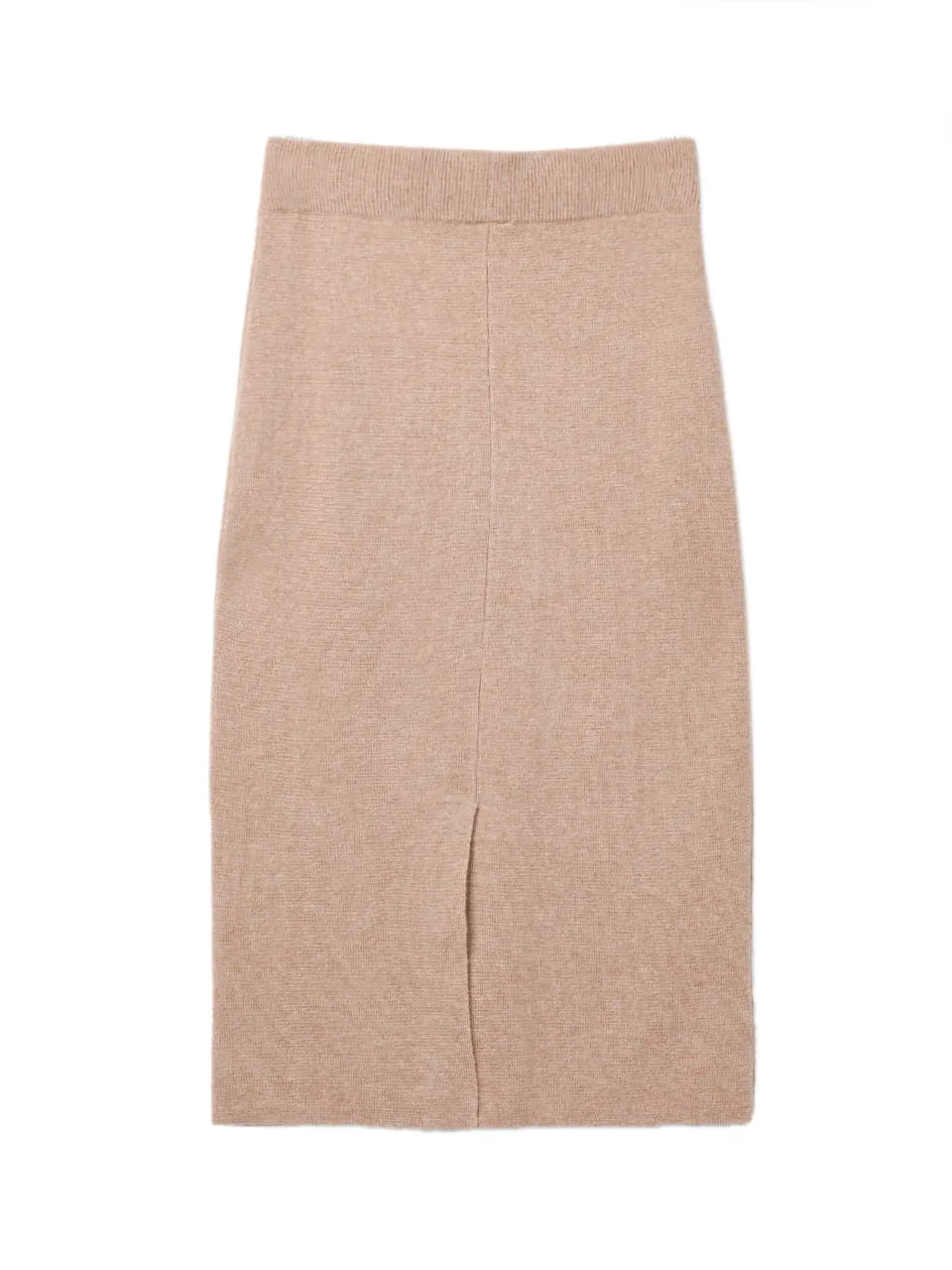 Straight Midi Skirt_Camel