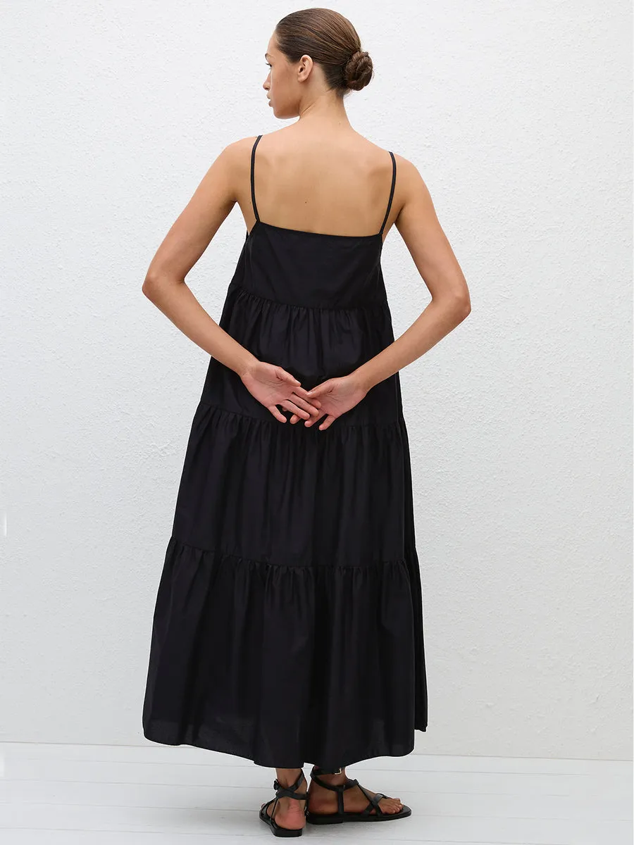 Tiered Sundress in Black