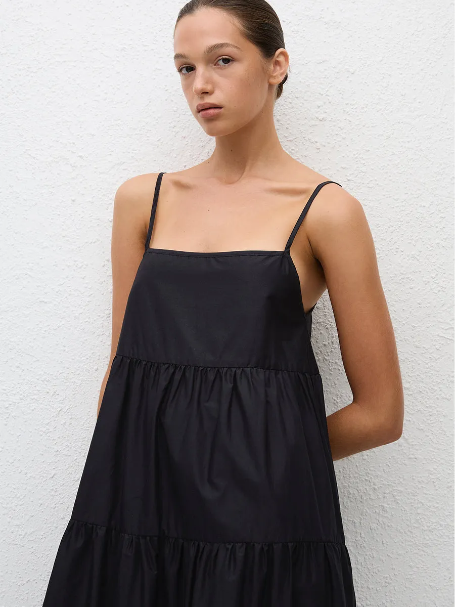 Tiered Sundress in Black