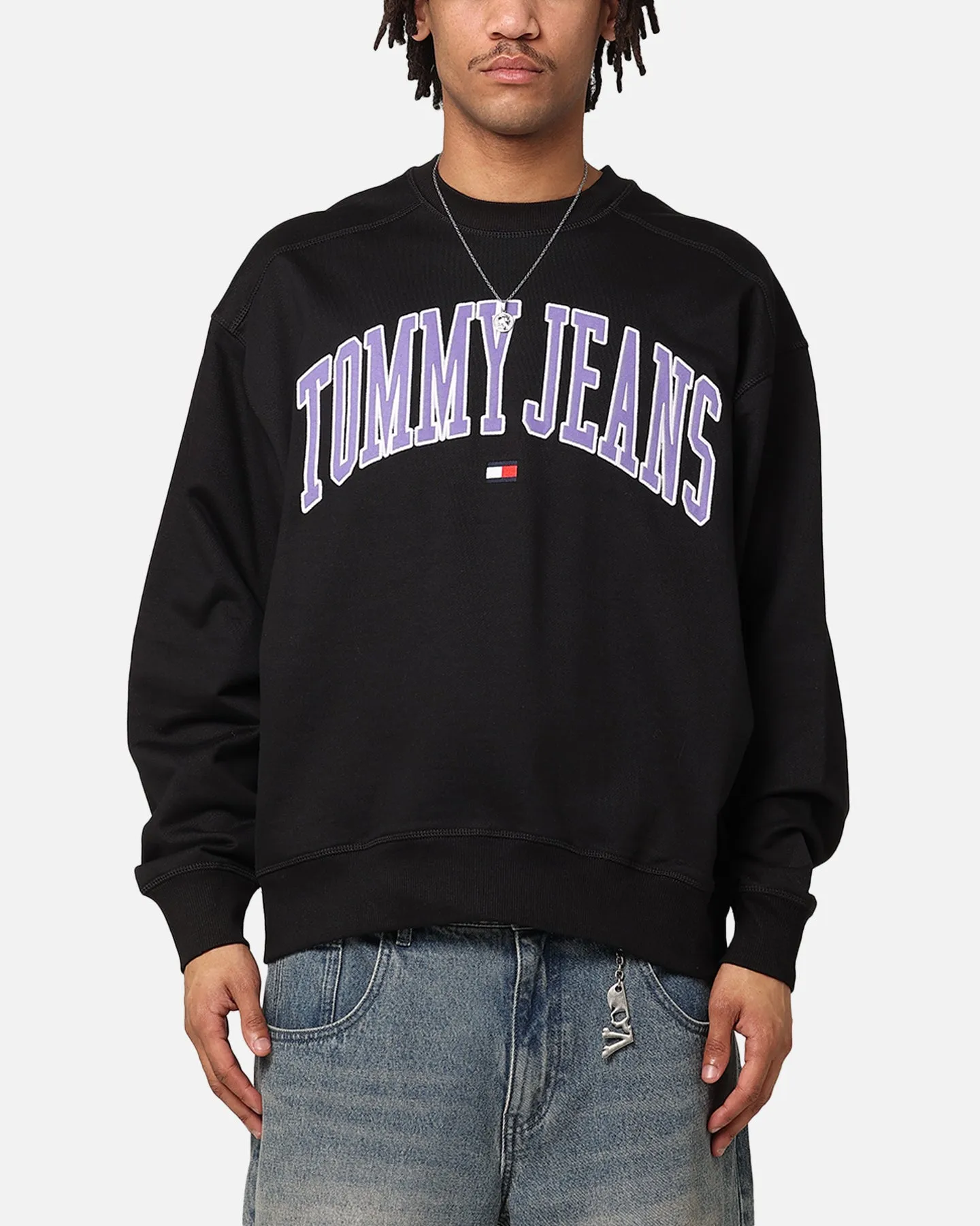 Tommy Jeans TJM Boxy Pop Varisty Crewneck Black