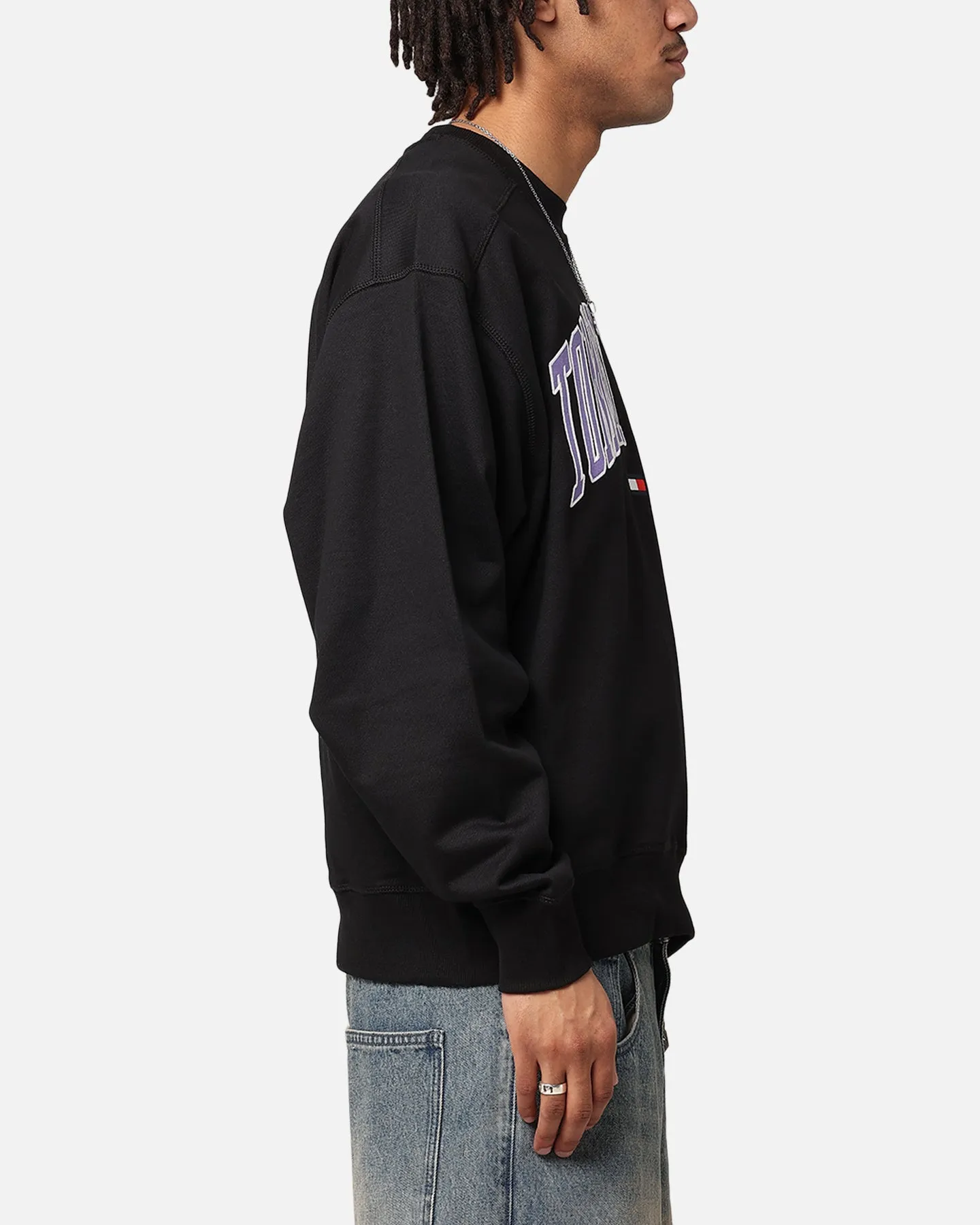 Tommy Jeans TJM Boxy Pop Varisty Crewneck Black