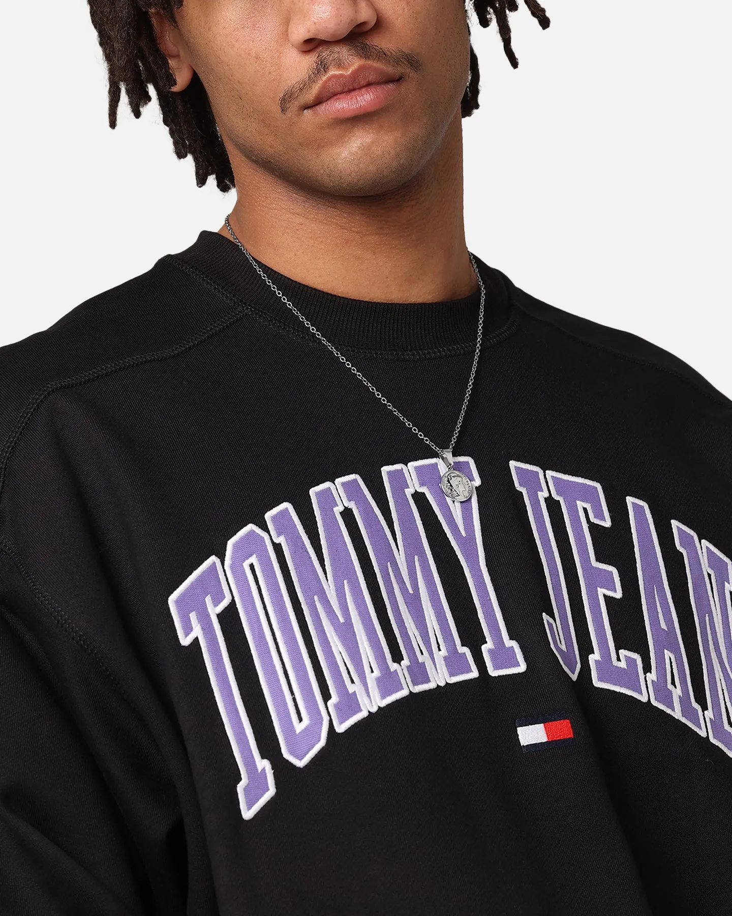 Tommy Jeans TJM Boxy Pop Varisty Crewneck Black